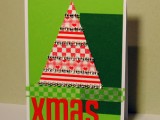 Christmas tree with jingle bells card