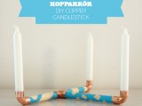 copper candleholder