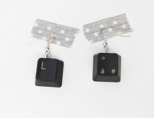 Original Diy Earrings From Computer Keys