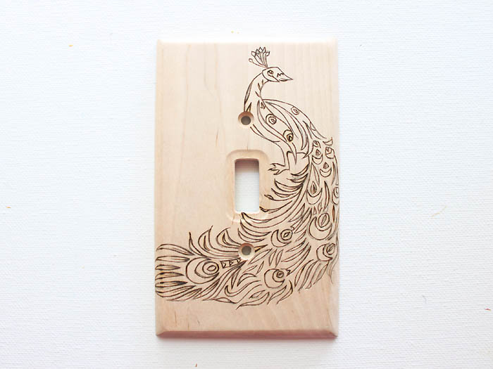 Picture Of original diy wood burned switch plate  6