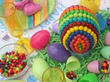 Easter candy egg centerpiece