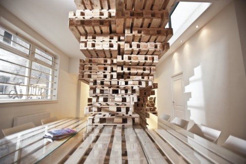 Pallet Office And Staircase