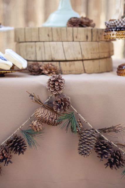 Pinecone Table Garland