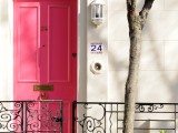 Pink Front Door Design