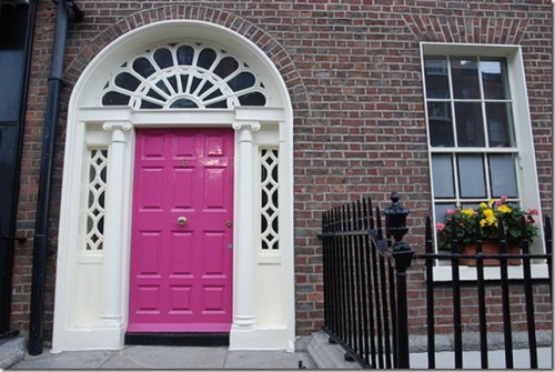 Pink Front Door Design