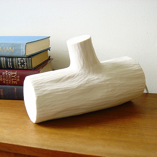 Porcelain Wood Log Lamp