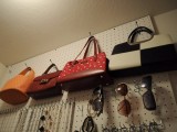 pegboard is practical to storage accessories and bags