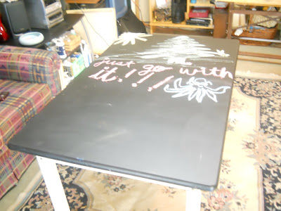 chalkboard side table (via uniquelyyew)