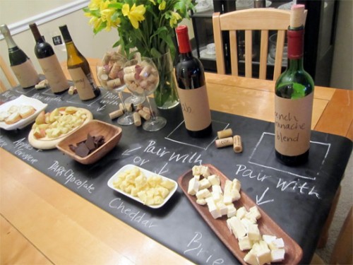 chalkboard table for dinner parties (via apartmenttherapy)