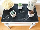 chalkboard plant table