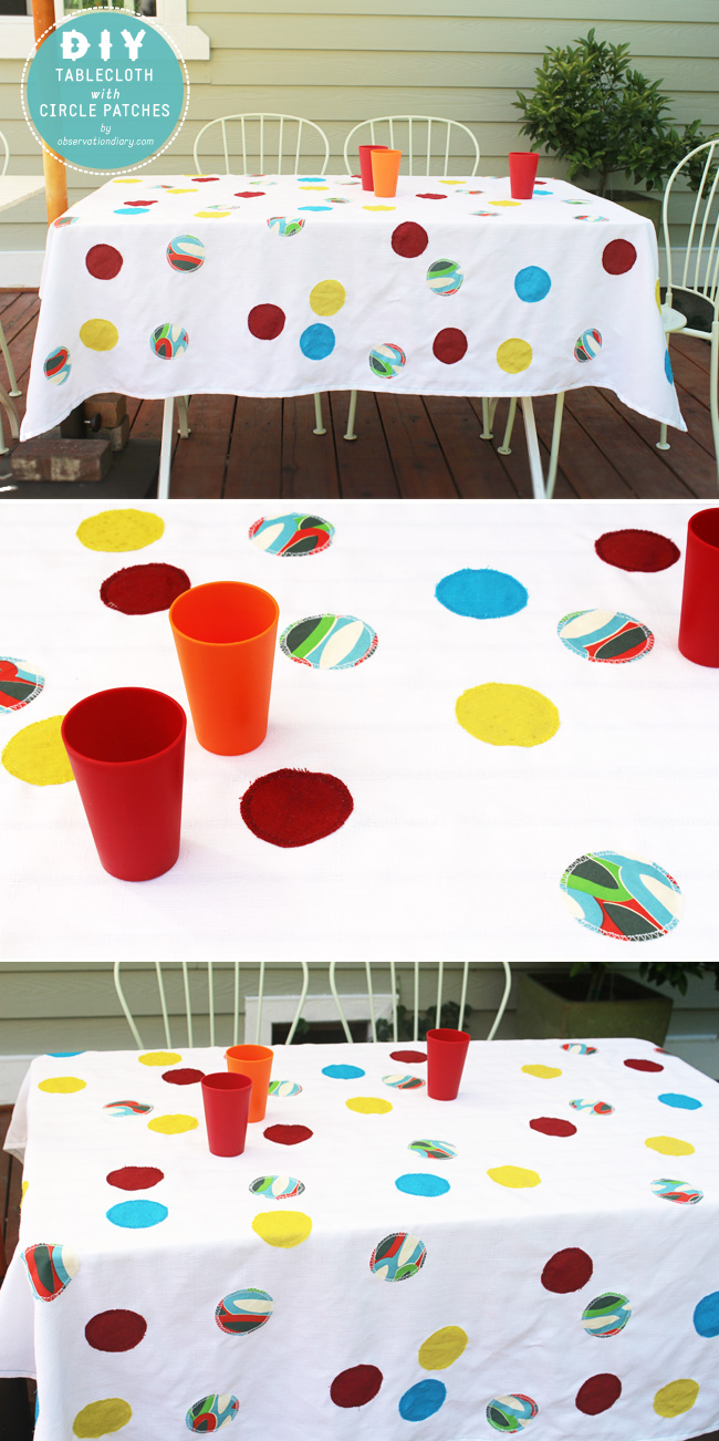 circle patches tablecloth (via observationdiary)
