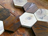 Pretty Diy Wood Hexagon Coasters