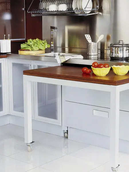 Even a fully functional kitchen table could be hidden inside your kitchen cabients