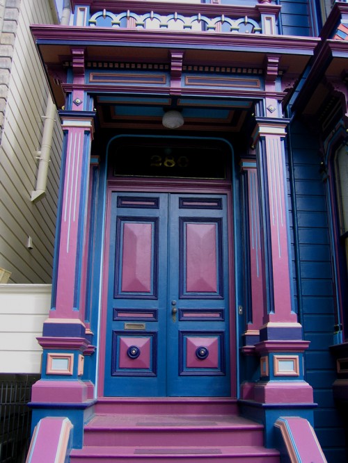 Purple Front Door Design