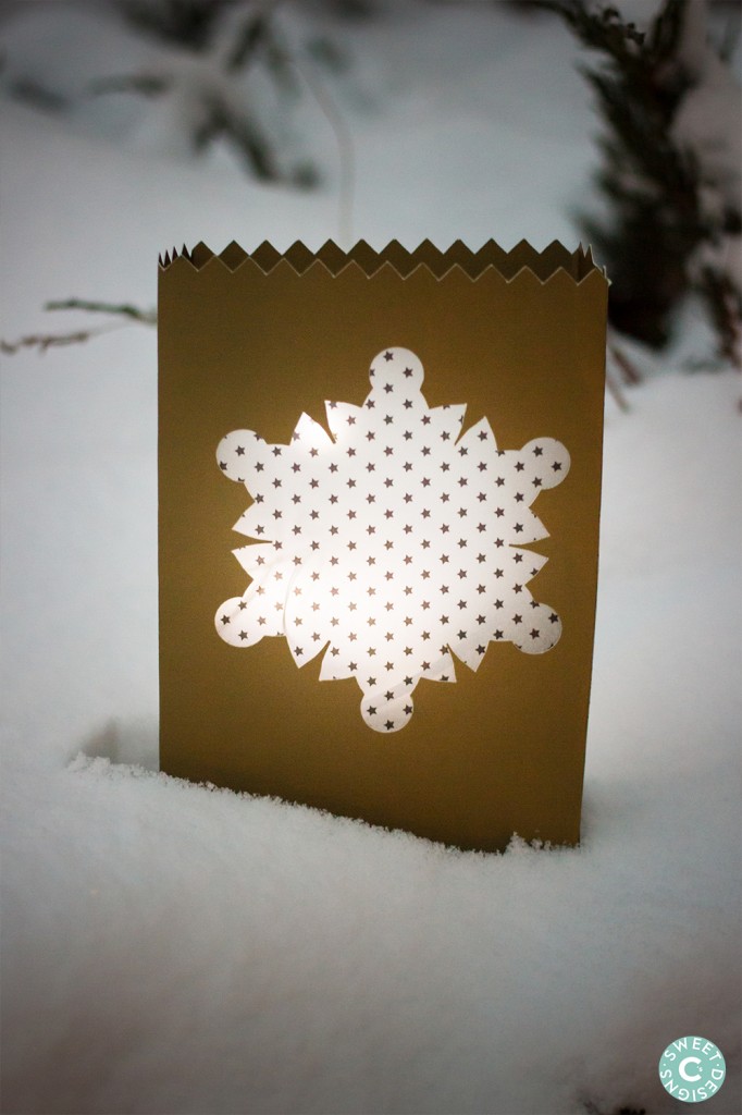 Picture Of quick and easy diy snowflake luminaries  2