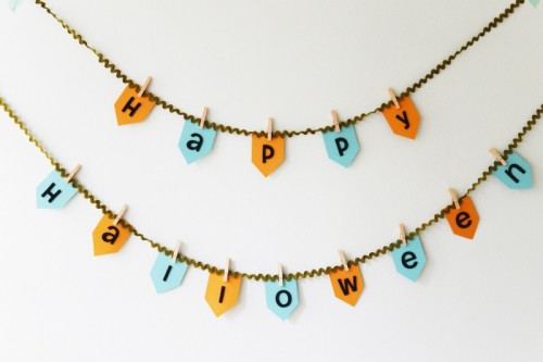 Quick And Simple DIY Halloween Bunting