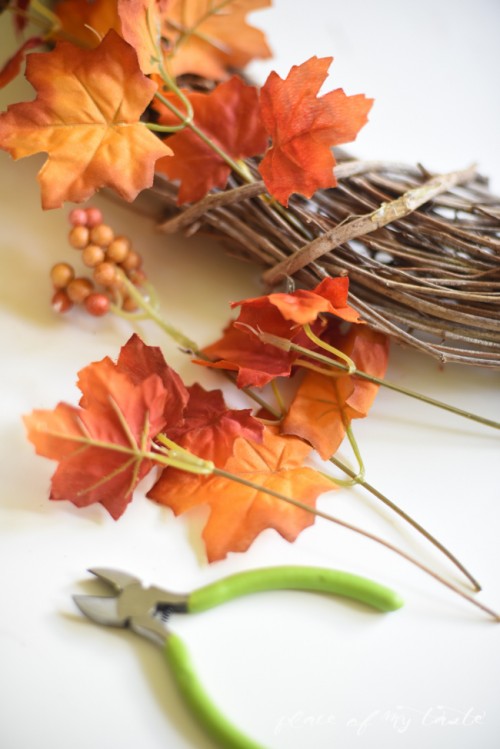 Quick DIY Fall Wreath From The Dollar Store