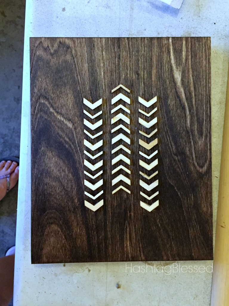 Picture Of quick diy tribal art wooden piece  3