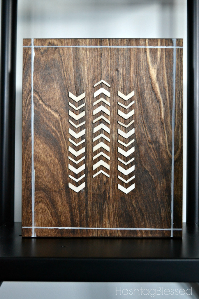 Picture Of quick diy tribal art wooden piece  4