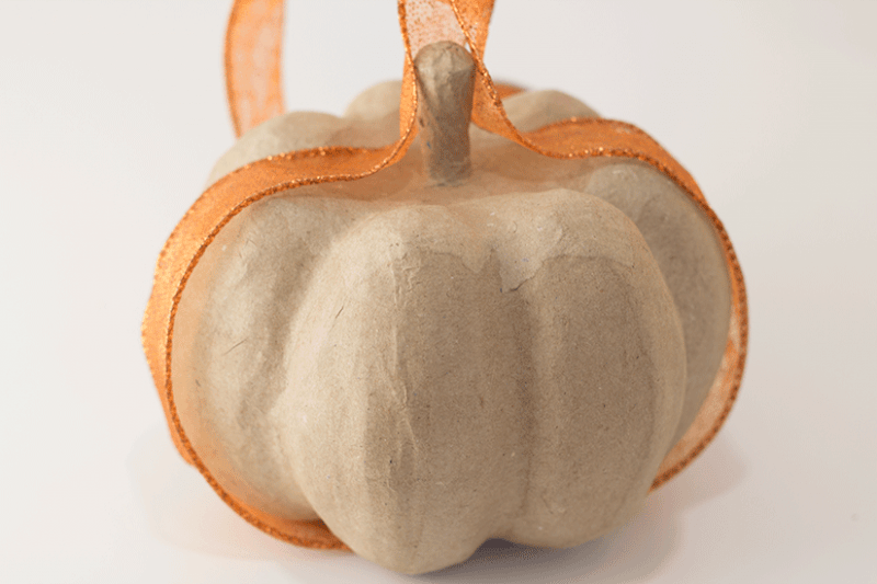 Quikc fall craft diy ribbon pumpkin  3