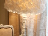 coffee filter flower lampshade