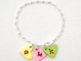 DIY heart charm bracelet