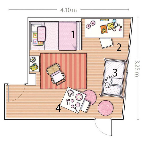 13.2 Square Meter Room For Two Girls