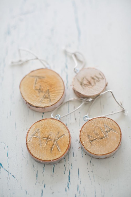 Rustic Diy Ornaments Of Wood Discs