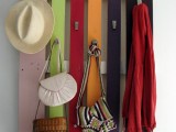 colorful pallet coat rack