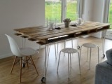 pallet dining table with wheels