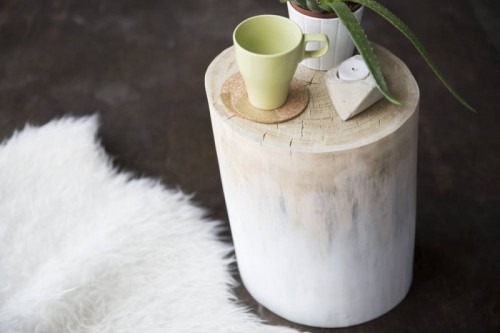 ombre stump side or coffee table