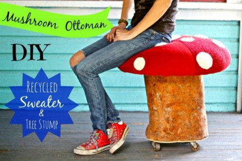 mushroom ottoman of stumps (via debisdesigndiary)