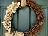 beautiful rustic burlap wreath