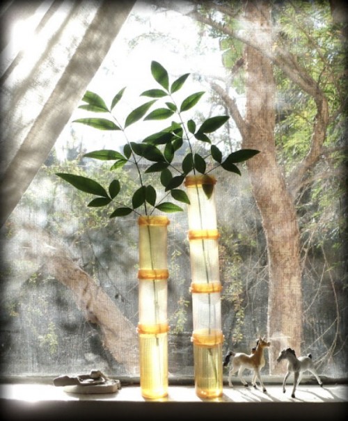 DIY RX Bottles Bamboo Vase