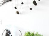 twigs and pinecones decoration