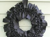 black ribbon wreath