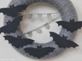 Halloween bat wreath