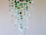 floaty driftwood and sea glass mobile