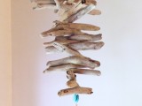 driftwood and sea star mobile