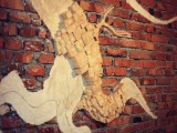 Shabby Chic Wall Art Of Cedar And Sackcloth