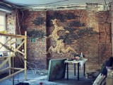 Shabby Chic Wall Art Of Cedar And Sackcloth