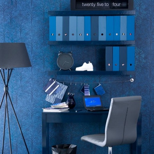 Open shelves are perfect to put folders on them. Great file storage solution for your home office.