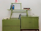 Shelving Units Of Vintage Tables