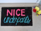 colorful letters doormat