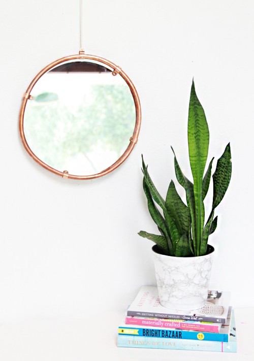 Simple And Stylish DIY Copper Edged Mirror