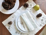 simple winter placemats