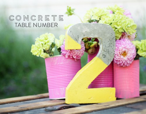 Simple DIY Concrete Table Numbers
