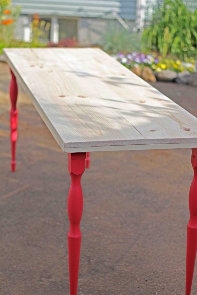 Simple Diy Dining Table With Colorful Legs
