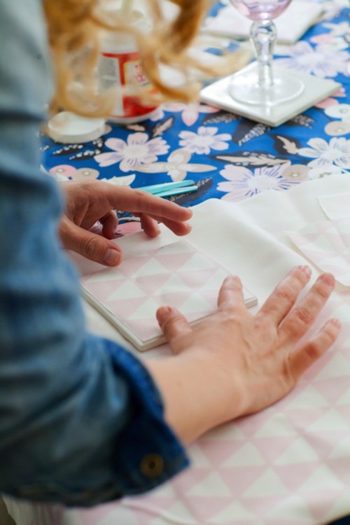 Simple DIY Fabric Tile Coasters To Make