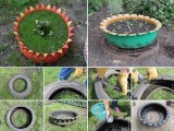 tyre flower bed